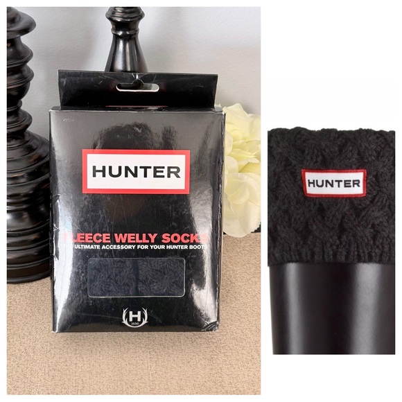 NWT Hunter Basketweave Knit Cuff Tall Boot Socks